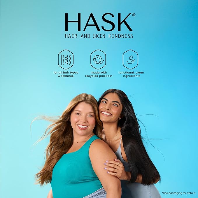 HASK Macadamia Oil Moisturizing Shampoo + Conditioner Set | For All Hair Types, Sulfate-Free, Paraben-Free, Gluten-Free, Cruelty-Free, Color Safe | 12oz each