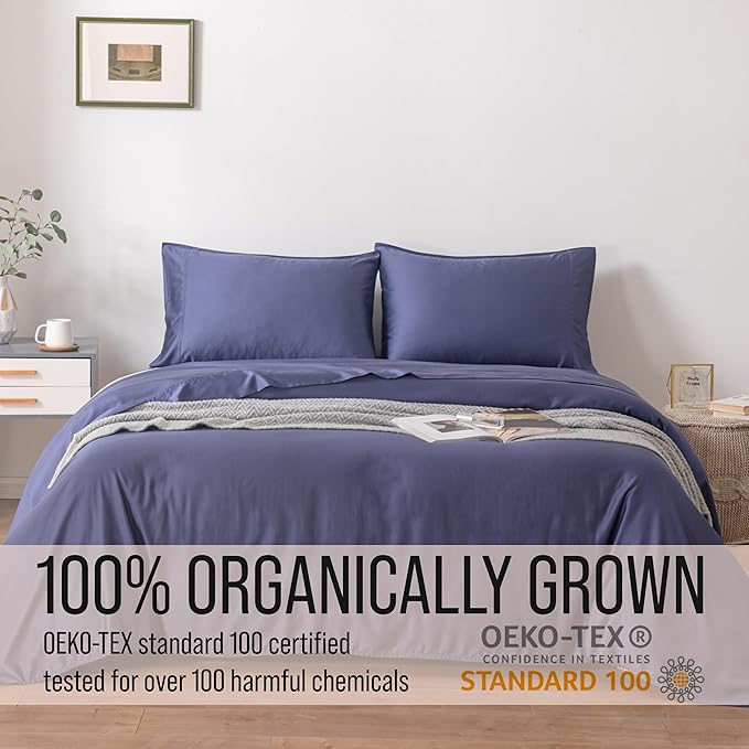 Bella Coterie | Luxury Bamboo Viscose Standard Size Pillowcase Set | 100% Organically Grown | Ultra Soft | Cooling | 2 Pcs [Twilight Blue]