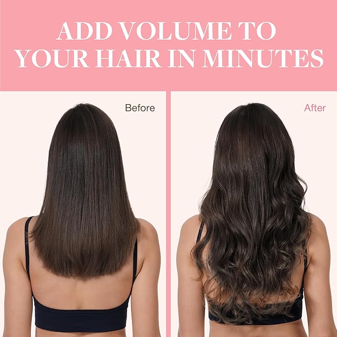GOO GOO Clip in Hair Extensions Real Human Hair, Remy Human Hair Extensions Clip ins for Women, Natural Human Hair, 24inch 120g 7Pcs, 2 Dark Brown