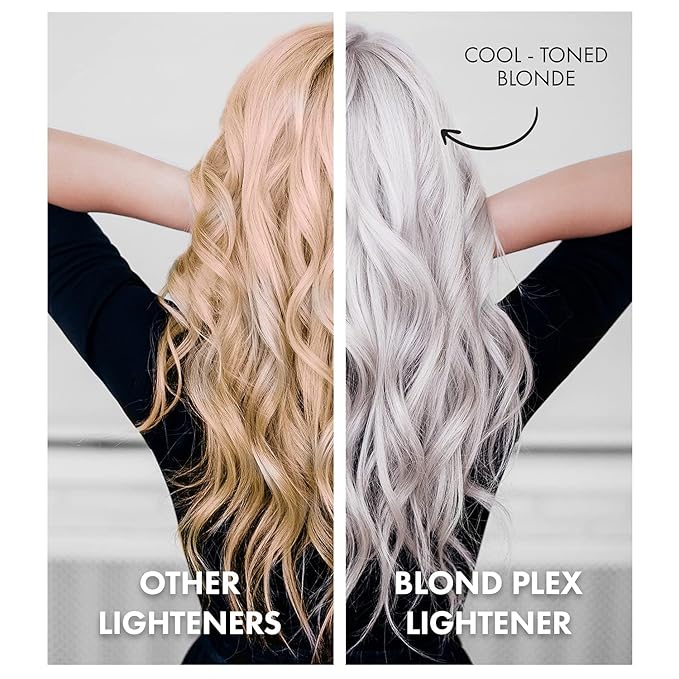 Hair Bar NYC Blond Plex 10X Lightener + 30 Volume Violet Developer Kit – Dust-Free Violet Bleach Powder (50g / 1.76 oz) + Anti-Brass Developer (120 ml / 4.06 fl oz) – Bond-Building Formula