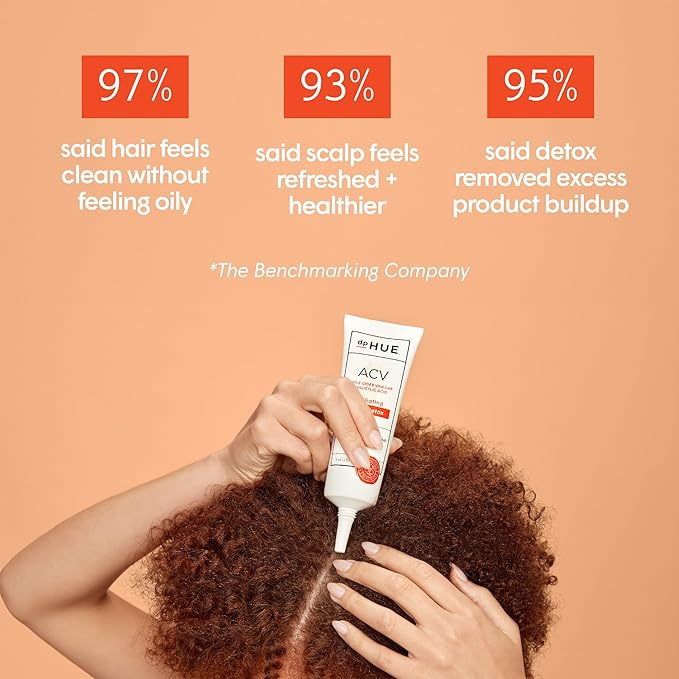 dpHUE ACV Exfoliating Scalp Detox - 4 oz - Helps Reduce Shedding & Promote Healthy Hair Growth - With Salicylic Acid & Niacinamide - No Added Fragrance - Vegan & Color Safe