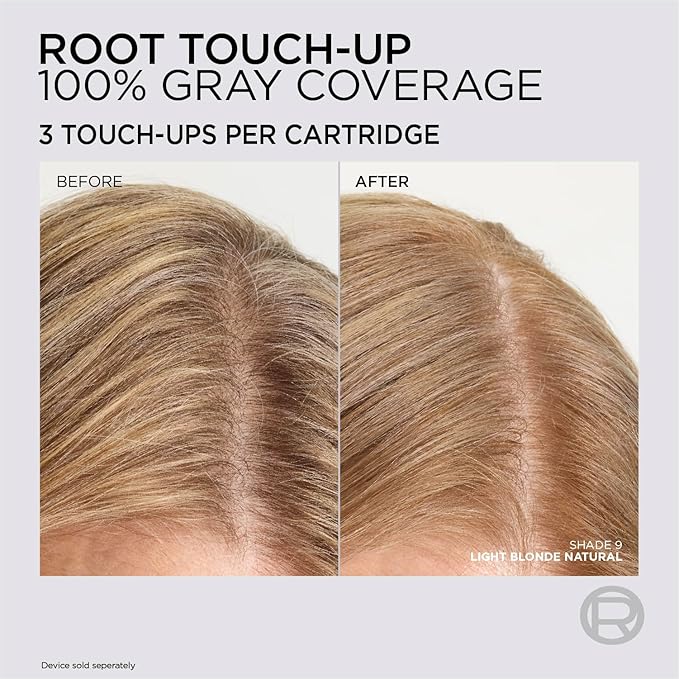 L'Oreal Paris Colorsonic Permanent Hair Dye Cartridge, Vibrant Hair Color for Root Touch Up, Gray Coverage or All Over Color in just 5 Minutes, 9 Light Natural Blonde (Coloring Device Sold Separately)