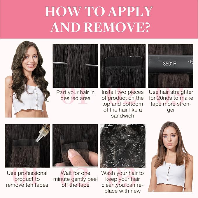 GOO GOO Tape in Hair Extensions Human Hair, 1B/19/1B Natural Black to Light Blonde, 22inch 50g 20pcs, Skin Weft Seamless Invisible, Silky Straight with Thick Ends, Remy Human Hair