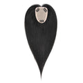 Hairro Human Hair Toppers Free Parted, 3.5x4.7" Base Hand-wovened 100% Real Hairpieces, with Invisible Clips-in for Women, for High Hairline/Adding Volume on Top, 12 Inch Jet Black