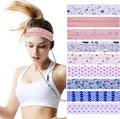 Workout Headbands for Women Hair 9 Pcs Non Slip Cotton Like Head Bands for Girls 2.5 inch Wide Soft Elastic Cloth Athletic Sweat Hair Women Bands
