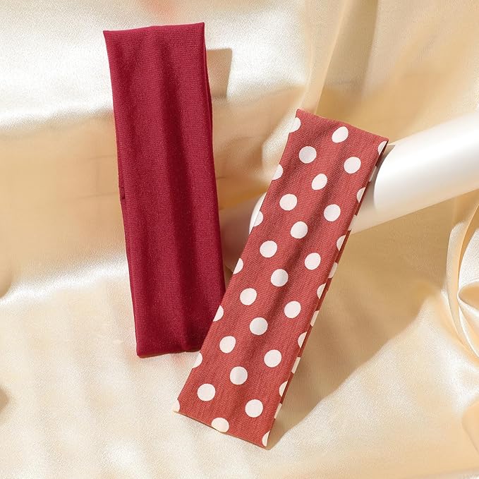 8PCS Weazppre Fashion Headband, Polyester Blend Hair Band Accessory for Women, Girls, Teens, Elastic Style for Exercise, Sports, Yoga, Daily Wear