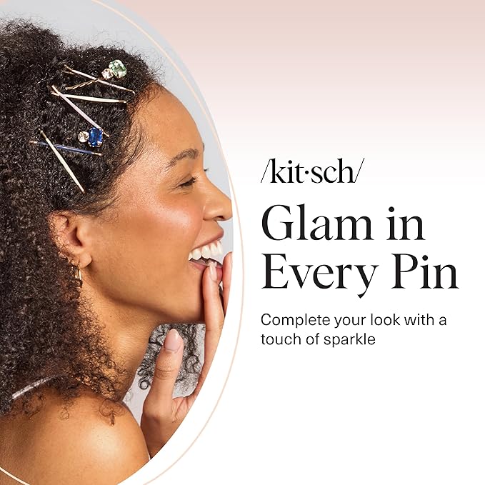 Kitsch Gem Bobby Pins for Women - Stylish Rhinestone Hair Accessories | Elegant Hair Pins Decorative for Styling | Bobby Pin Set - Garden Bouquet | Ideal Gifts for Women, 8pcs