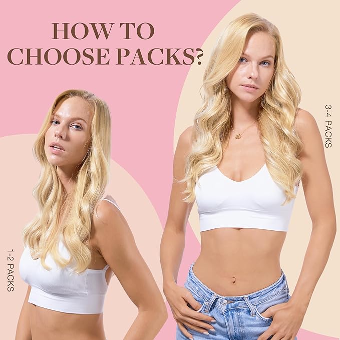 GOO GOO Tape in Hair Extensions Human Hair, O18G/22G Ombre Beige Blonde with Ash Highlights, 20inch 50g 20pcs, Skin Weft Seamless Invisible, Silky Straight with Thick Ends, Remy Human Hair
