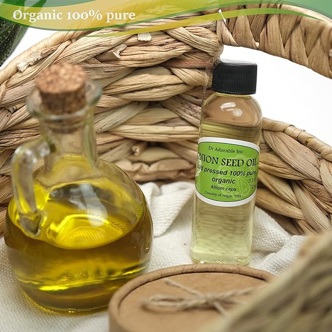 Dr Adorable - 2 oz - Onion Seed Oil - 100% Pure Natural Premium Organic Cold Pressed