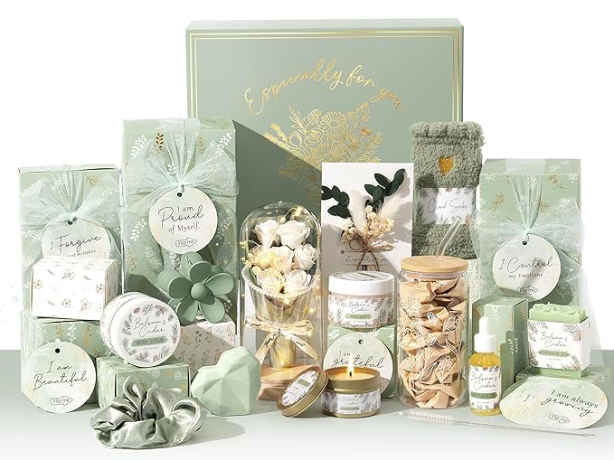 Christmas Gifts for Women & Teenage Girls, 10 Day Self Love Challenge to Unlock 10 Wrapped Spa Gift Baskets, Tween Teen Girl Trendy Stuff Bath Shower Sets Self Care Birthday Gifts Stocking Stuffers