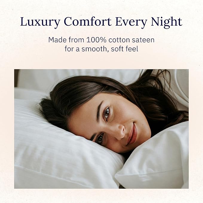 CALIFORNIA DESIGN DEN Luxuriously Soft Hotel Quality 600 Thread Count, 100% Cotton Set of 2 Cases, Crisp & Cool Bed Pillow Covers Standard Size Fits Standard & Queen Pillows (Sage Green)