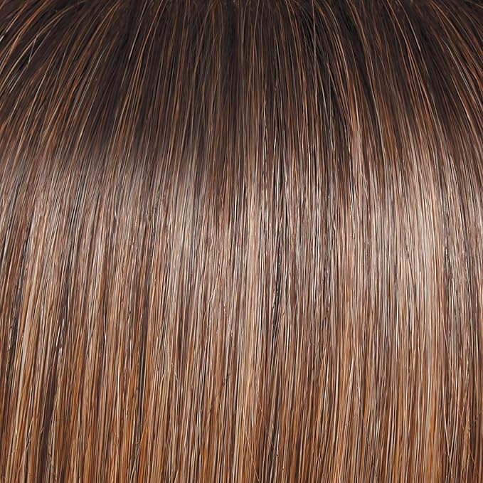 Hairuwear Hairdo Trendy Fringe and Bun Hairpiece With Fashionable Bangs and Side Piece, SS12/22 Rooted Cappuccino