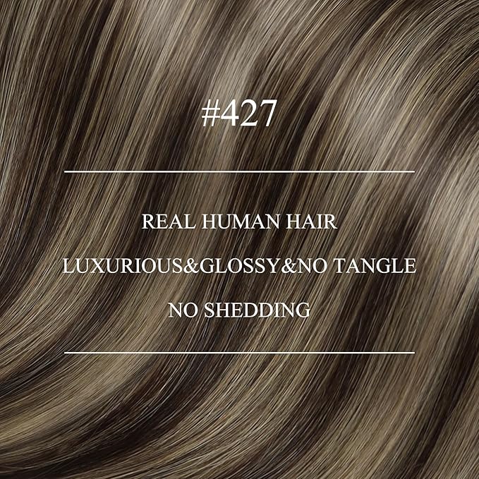 YoungSee Nano Beads Hair Extensions Human Hair 24in Brown Highlight Nano Ring Hair Extensions Real Human Hair Brown Highlight Caramel Blonde Nano Extension for Long Hair Silky Straight 50s 50g