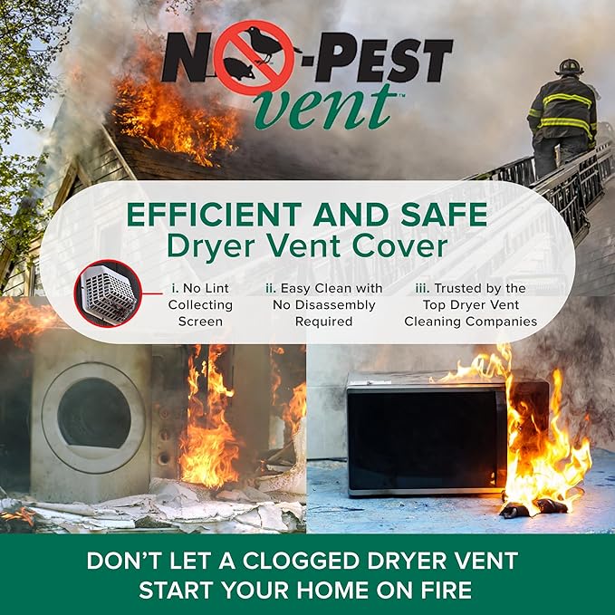 NO-PEST VENT, Exclusive Dual Door Dryer Vent Cover Outdoor 4 inch or Bathroom fan, Made in USA w Highest UV Resistant Plastic in any Outdoor Vent Cover (Slate Grey, 4 inch W/O Duct Tube)