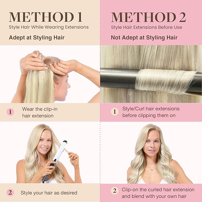 GOO GOO Clip in Hair Extensions Real Human Hair, Remy Human Hair Extensions Clip ins for Women, Natural Human Hair, 14inch 110g 7Pcs, 17A/60A Ash Blonde Highlighted Platinum Blonde