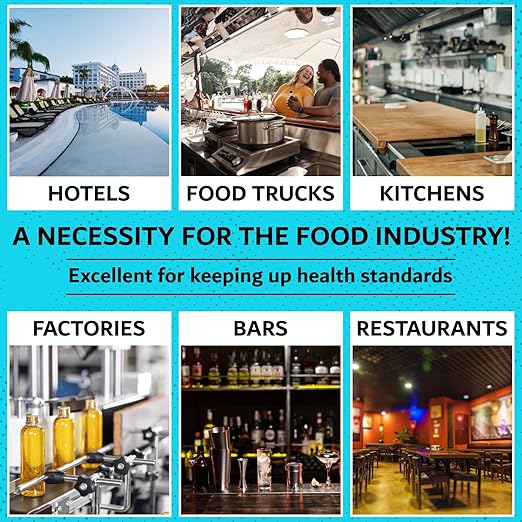 Chlorine Test Strips for Restaurants & Food Services, 20 x Vial of 100 Chlorine Sanitizer Testing Kits, Bleach Test Strip, 0-200PPM Testing Kit Sanitizing Solution for Kitchen & Bar by FryOilSaver Co.