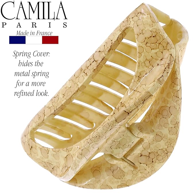Camila Paris CP3192 French Hair Clip for Women Thick Hair for Long Curly Wavy Hair, Girls Hair Claw Clips Jaw, Durable Styling Big Claw Clip for Thick Hair, Strong Hold No Slip Grip, Made in France