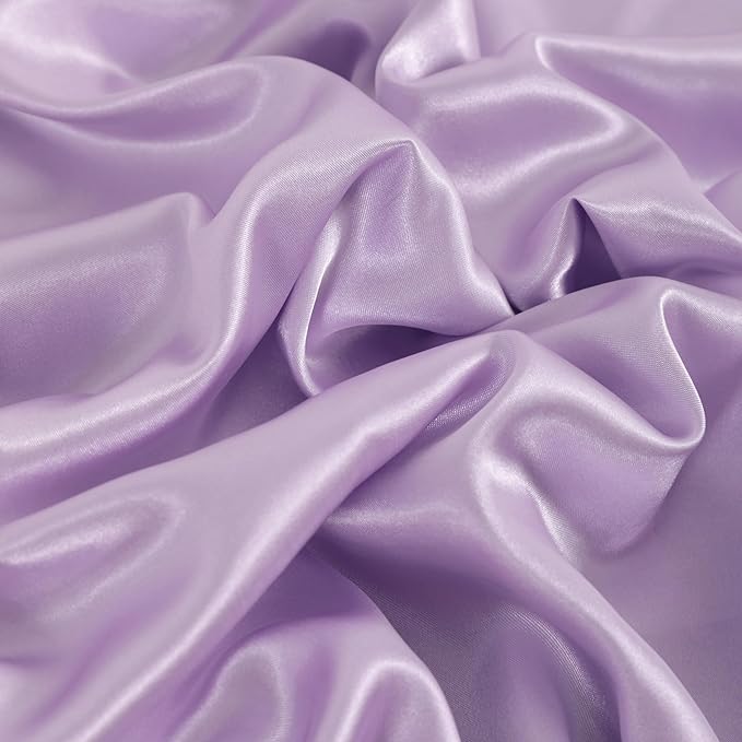 NTBAY 2 Pack Satin Queen Pillowcases for Hair and Skin, Luxurious and Silky Pillow Cases with Envelope Closure, 20x30 Inches, Light Purple