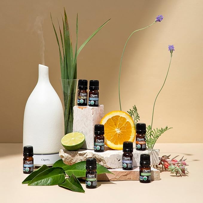 Cliganic USDA Organic Eucalyptus Essential Oil, 100% Pure | Natural Aromatherapy Oil for Diffuser Steam Distilled | Non-GMO Verified (Packaging May Vary)