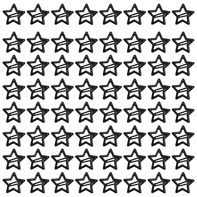 64 Pcs Metal Snap Hair Clips for Women,Small Snap Barrettes for Women Girls Thick Fine Hair (Black)