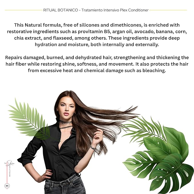 Ritual Botánico Keratina Orgánica | Treatment to Straighten, Repair and Relax Hair | Natural, Organic & Vegan | Product of Colombia | Tratamiento Plex, 400 ml/13.52 Fl Oz (2 Count)