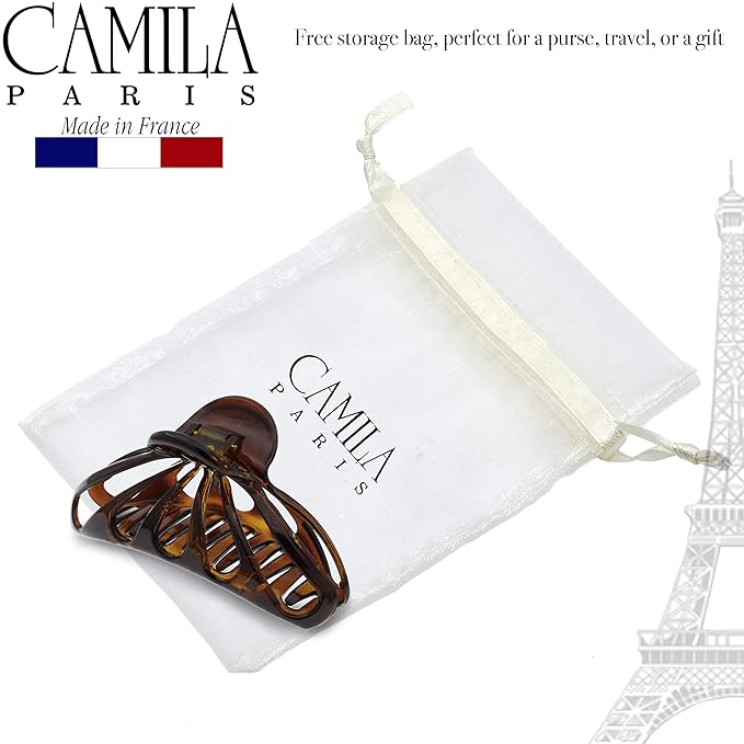 Camila Paris NV109 French Large Hair Clips for Women Thick Hair for Long Wavy Curly Hair, Girls Hair Claw Clips, Styling Big Hair Clip for Thick Hair, Strong Hold No Slip Grip Claw Clip Made in France