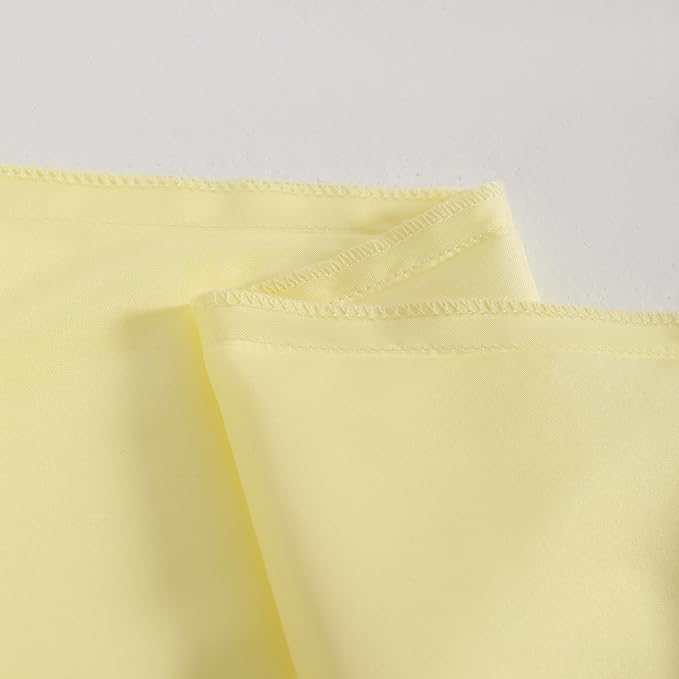 NTBAY 12 Pack Satin Queen Pillowcases for Hair and Skin, Luxurious and Silky Pillow Cases with Envelope Closure, 20 x 30 Inches, Light Yellow