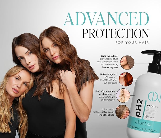 PH2 Perfect Mask – Acidic pH2 Professional Hair Mask for Bleached, Damaged & Color-Treated Hair – Essential Post-Bleach Cuticle-Sealing Treatment for Shine & Smoothness – 500 ml / 16.7 oz