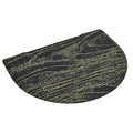 BarberPub 3'x4' Barber Mat for Hair Stylist Salon Chair Anti-Fatigue Floor Mat Circle 1" Thick 0025 (Black& Gold, 3' x 4'x 1”)
