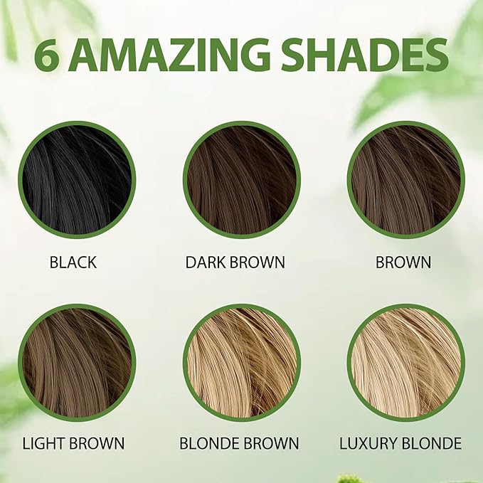 Dark Brown Hair Dye Shampoo for 100% Gray Coverage - 3 IN 1 Hair Color Shampoo with Argan Oil & Ginseng, Ammonia & Paraben Free, Long Lasting Semi-Permanent Natural Color for Women & Men (500ml)