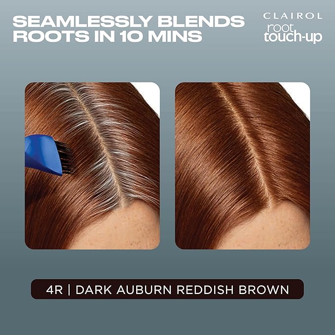 Clairol Root Touch-Up by Nice'n Easy Permanent Hair Dye, 4R Dark Auburn/Reddish Brown Hair Color, Pack of 2