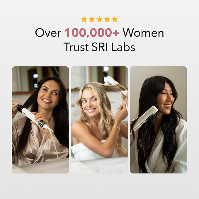 SRILabs StyleQ Flat Iron Hair Straightener Styler - GraphFlow Techonology, Negative Ions, Infrared Light Therapy, 12 Heat Settings for Straight, Smooth, Waves and Curls: All Hair Types