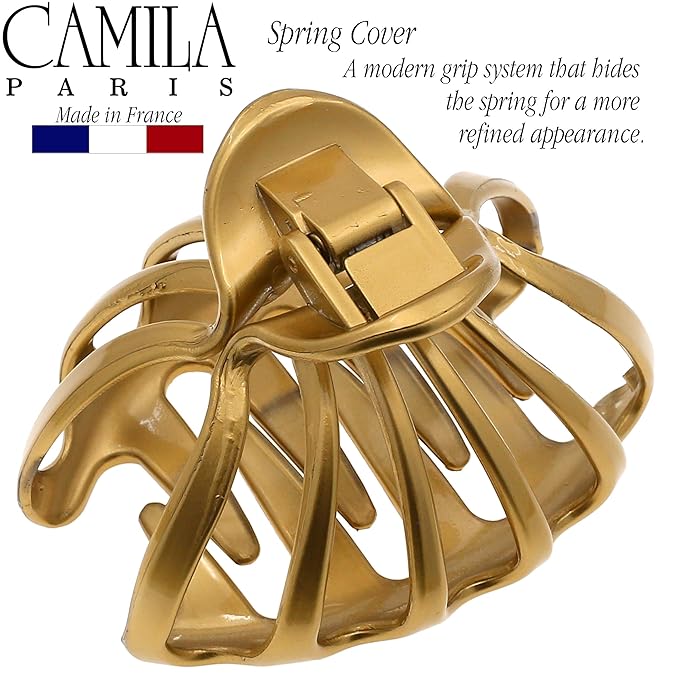 Camila Paris CP3052-CP3051 French Octopus Hair Clip for Women for Thick Volume Hair, Girls Hair Claw Clips Jaw Fashion Durable Styling Hair Accessories for Women, Strong Hold Grip, Made in France