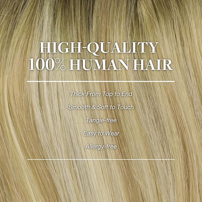 GOO GOO Clip in Hair Extensions Real Human Hair, Remy Human Hair Extensions Clip ins for Women, Natural Human Hair, 18inch 120g 7Pcs, 5A/90/16F Bahamian Balayage