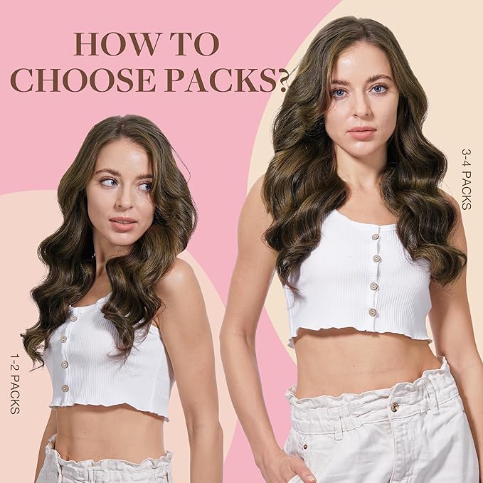GOO GOO Tape in Hair Extensions Human Hair, 2/6/2 Balayage Dark Brown to Chestnut Brown, 22inch 50g 20pcs, Thick Ends Straight Seamless, Invisible Tape in