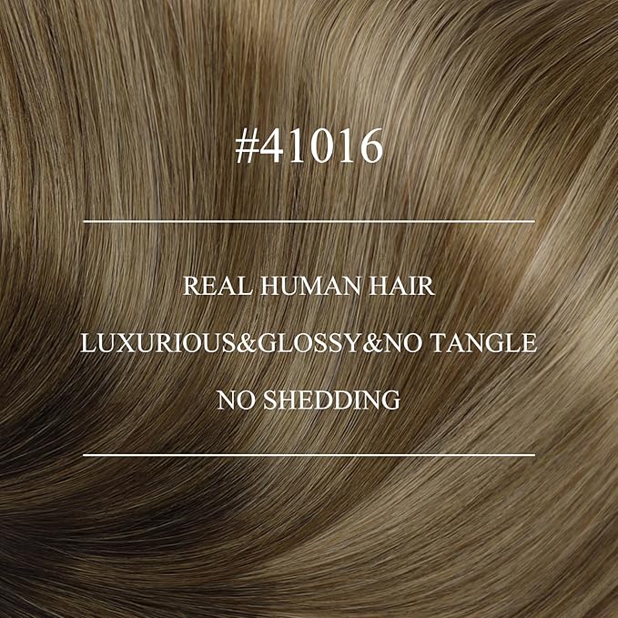 YoungSee Nano Ring Hair Extensions 20 Inch Brown Nano Beads Hair Extensions Real Human Hair Balayage Dark Brown with Blonde Nano-Loops Human-Hair Extension 50g 50s for Everyday Wear