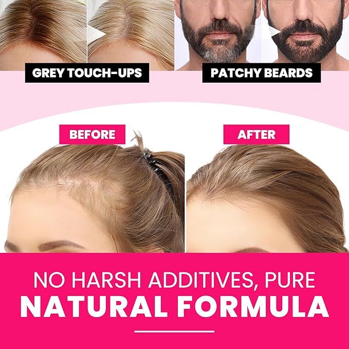 VELO Hairline Powder–MEDIUM BROWN Hair Root Touch Up Powder for Women & Men–Instantly Covers Gray Hair, Thinning Hair & Bald Spots–Sweatproof Root Cover Up–Puff & Mirror Compact, 13 Shades