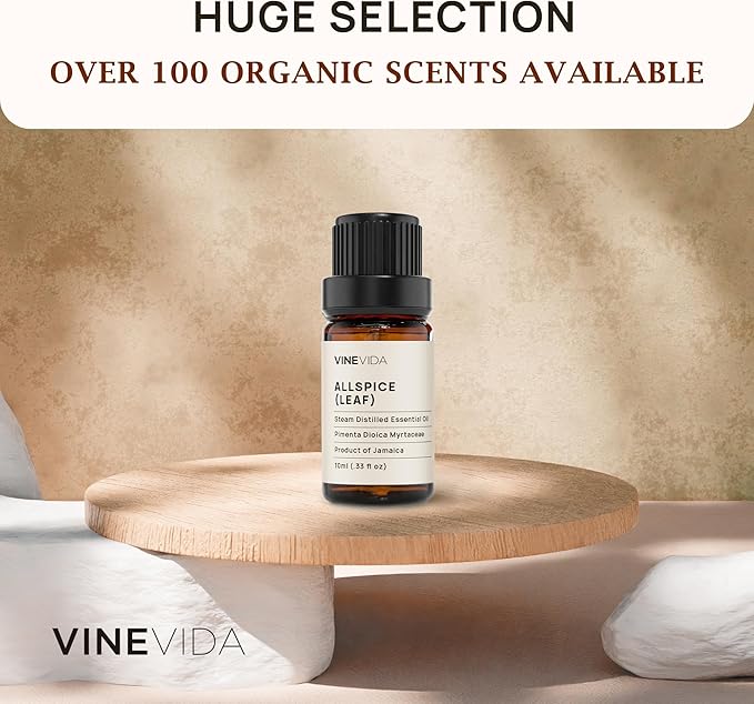VINEVIDA Allspice Essential Oil - 10mL, DIY Candle Scents & Soap Making Base