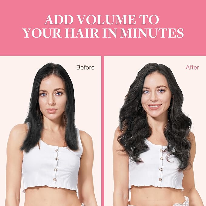 GOO GOO Clip in Hair Extensions Real Human Hair, Remy Human Hair Extensions Clip ins for Women, Natural Human Hair, 24inch 140g 7Pcs, #2 Dark Brown
