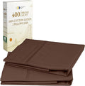 California Design Den Cotton King Pillowcase Set - 400 Thread Count, 100% Cotton Sateen Pillowcases, Set of 2 Pillow Covers, Soft and Breathable - Espresso Chocolate Brown