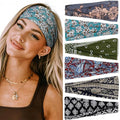 Huachi Headbands for Women Boho Elastic Hairbands for Women’s Hair Non Slip Wide Thick Head Band Fashion Soft Fabric Woman Headbands Short Hair Accessories for Women 6 Pack