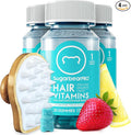 Sugarbear Bamboo Scalp Massager & Scrubber + Vegan Hair Vitamin Gummies 3 Month Supply, Extra Strength Biotin 6000mcg for Relaxing Scalp Care & Supporting Healthy Hair