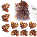 4cm Sturdy Strong Brown Octopus Claw Clips Small to Medium Hair Clips for Women and Girls, Good for Thin to Thick Hair, Half Bun, Holder Hair Tightly -9 pcs