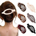 Lourny Flat Hair Clips for Women, French Flat Claw Clips & Duckbill Hair Clips for Thin Hair Lightweight Non-Slip Large Claw Clips for Women 6PCS
