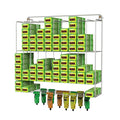 Hair Color Organizer Rack - Metal Hair Color Tube Storage Rack, Wall-Mounted Hair Color Tube Storage Holder with Hair Dye Paste Hanging Space for Salon, Beauty, Home