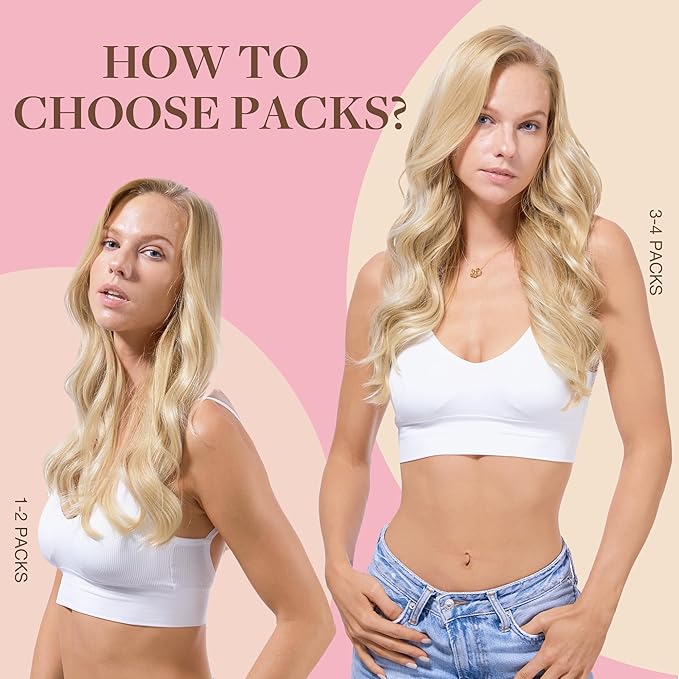 GOO GOO Tape in Hair Extensions Human Hair, 18AT60A Pearl Ash Blonde Highlights, 12inch 40g 20pcs, Skin Weft Seamless Invisible, Silky Straight with Thick Ends, Remy Human Hair