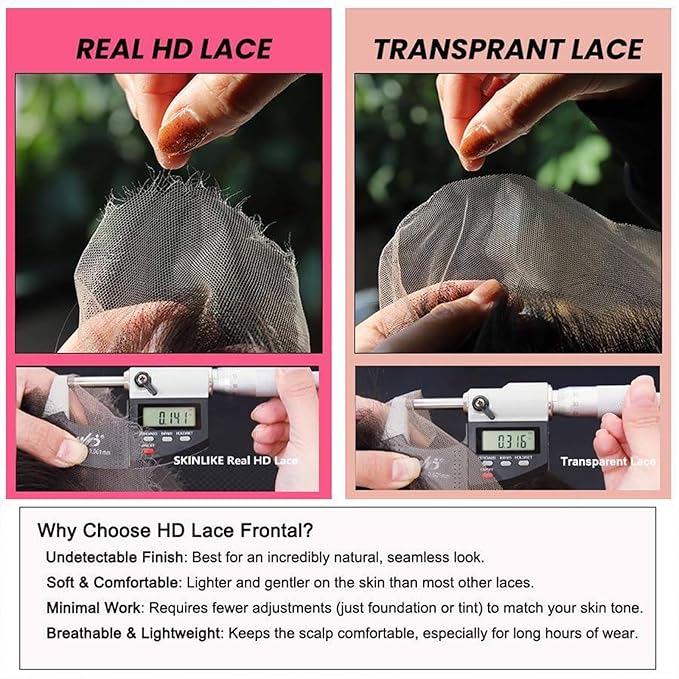 WOWANGEL 13x6 HD Lace Front Wigs Human Hair Body Wave Pre Plucked SKINLIKE 0.1mm Extremely Thin Real HD Lace Front Wigs 250% Density Glueless Human Hair Wigs for Women 20 Inch