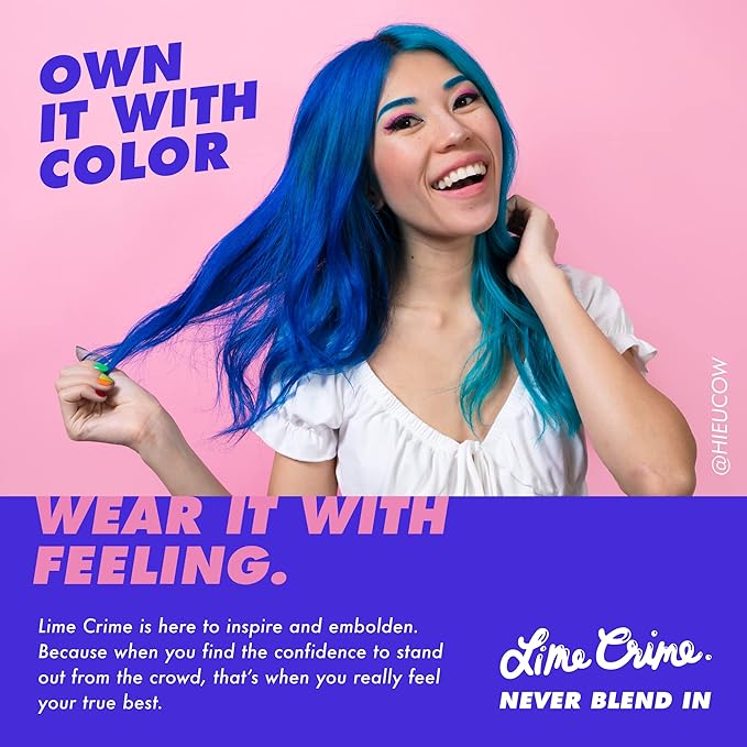 Lime Crime Unicorn Hair Dye Full Coverage, Mochi (Lavender) - Vegan and Cruelty Free Semi-Permanent Hair Color Conditions & Moisturizes - Temporary Purple Hair Dye With Sugary Citrus Vanilla Scent