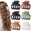 6 Pcs Hair Clips Small Claw Clips for Thin Hair Medium Matte Non-slip Hair Accessories for Women and Girls (Brown)