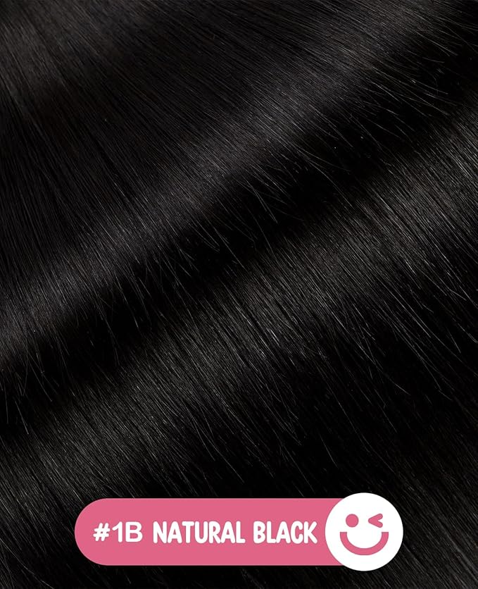 Youngsmile Injection Tape in Hair Extensions Human Hair, #1B Natural Black Invisible Tape in Injected Hair Extensions, 20pcs 40g, 18 Inch Injected Tape Ins Straight Extensiones De Cabello (#1B,18'')